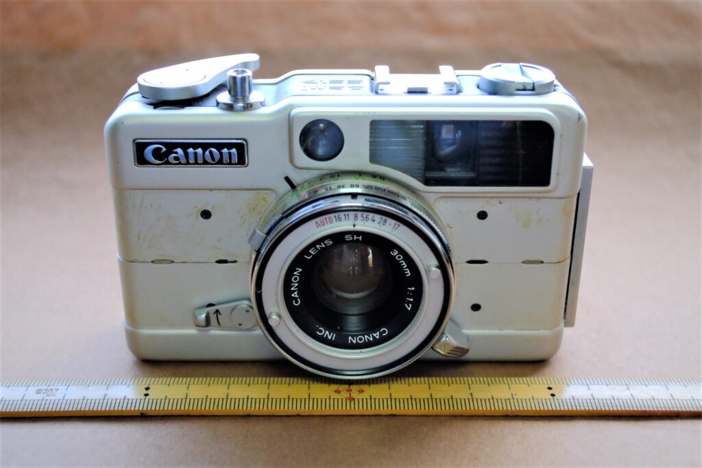 「1点モノ フィルムカメラ」キャノン デミ EE28 木の皮 リメイク